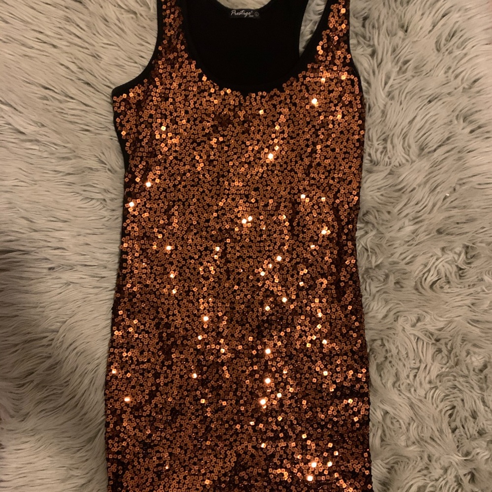 Gold Sequin Dress